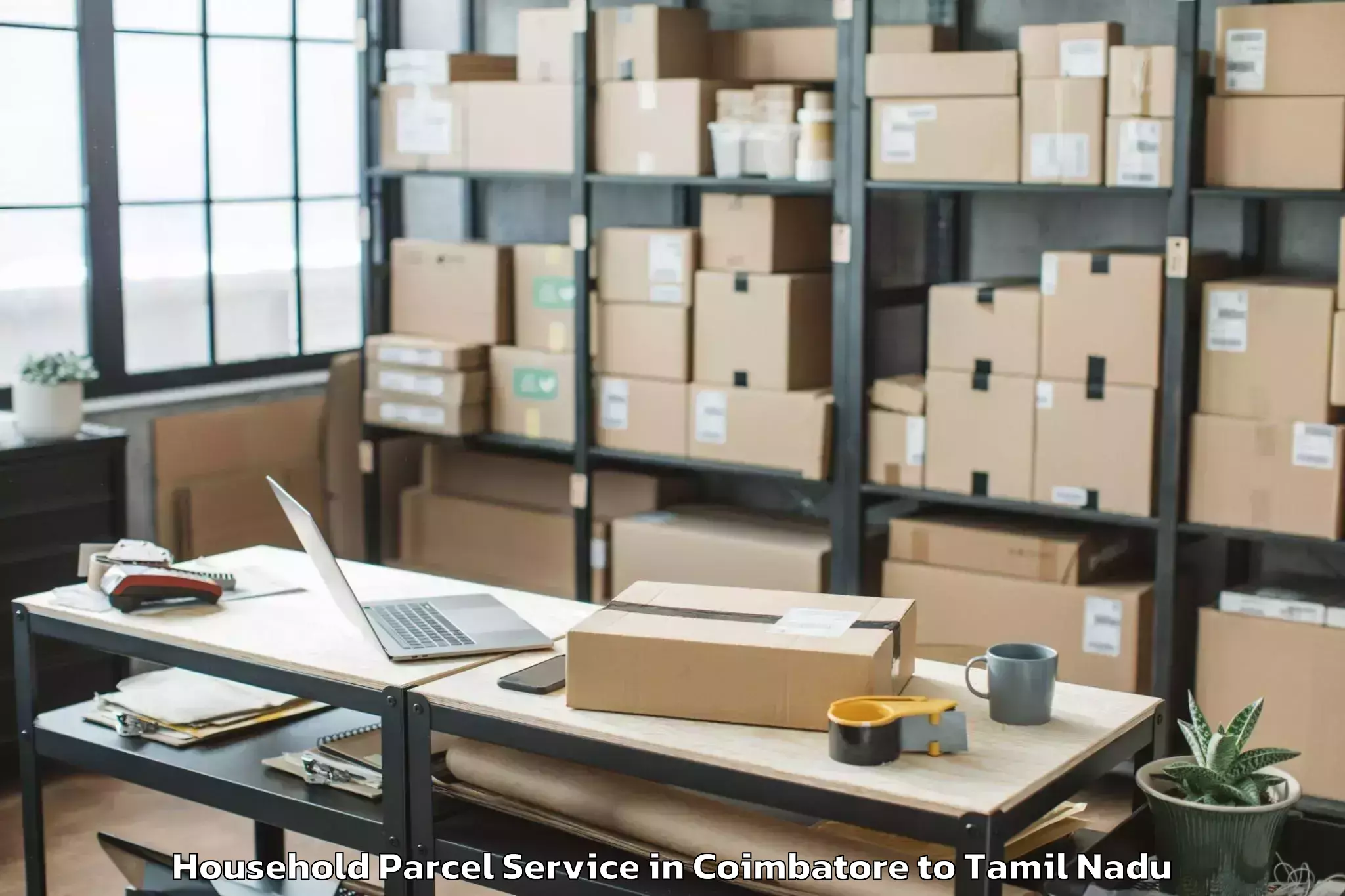 Top Coimbatore to Thanjavur Airport Tjv Household Parcel Available